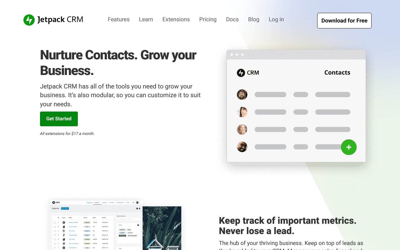 Screenshot of jetpackcrm.com