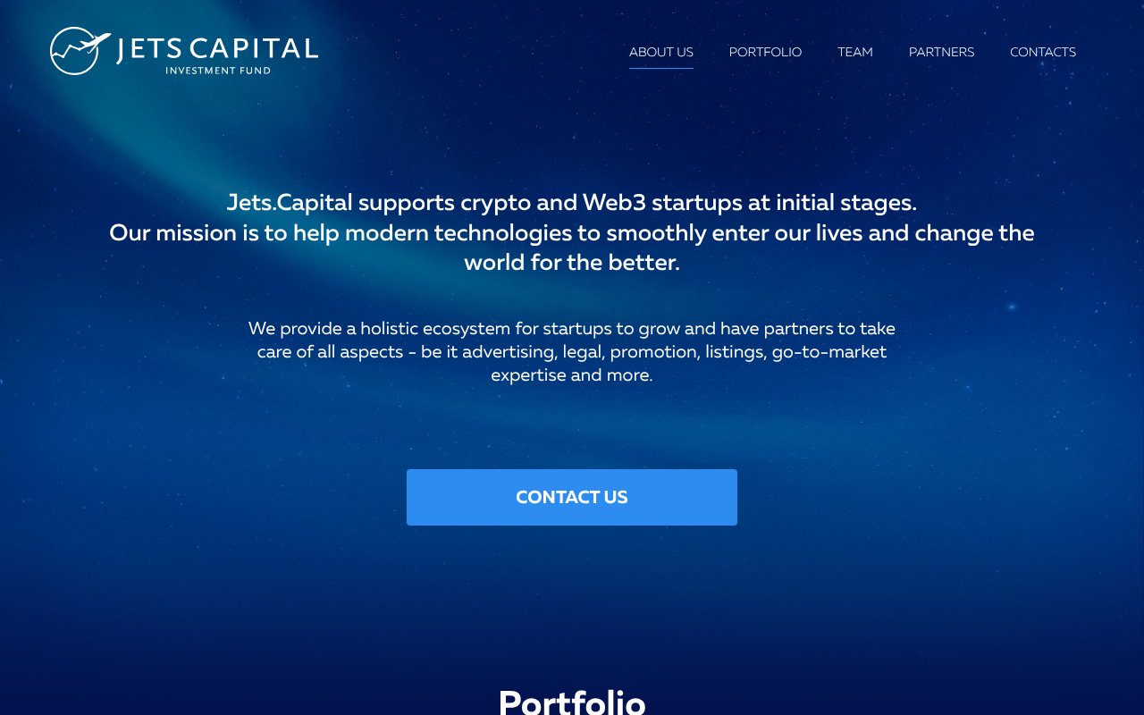 Screenshot of jets.capital