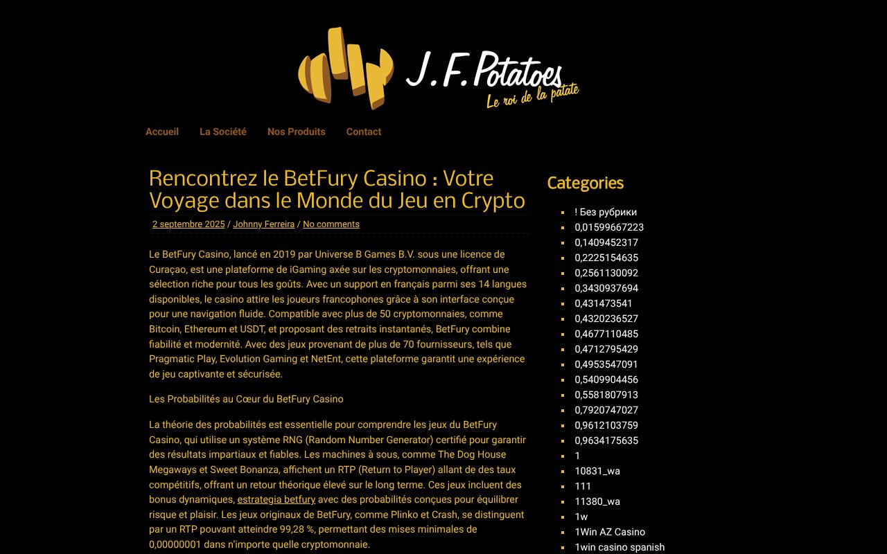 Screenshot of jfpotatoes.fr