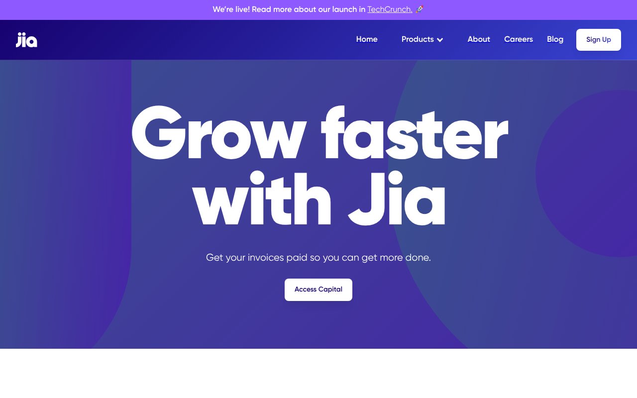 Screenshot of jia.xyz