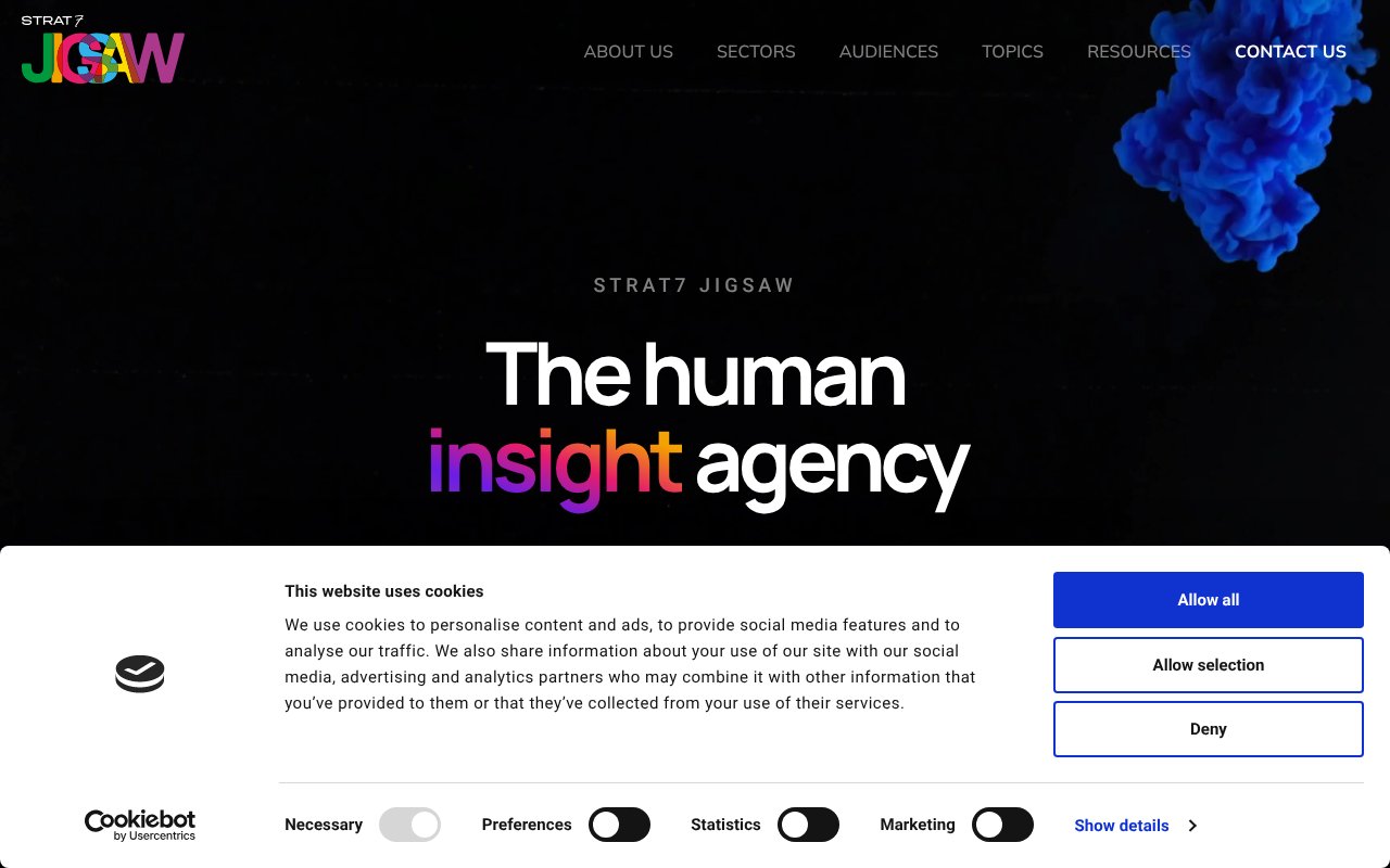 Screenshot of jigsaw-research.co.uk