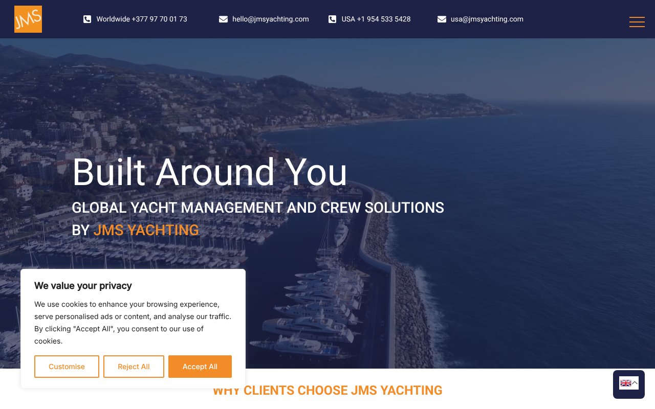 Screenshot of jmsyachting.com