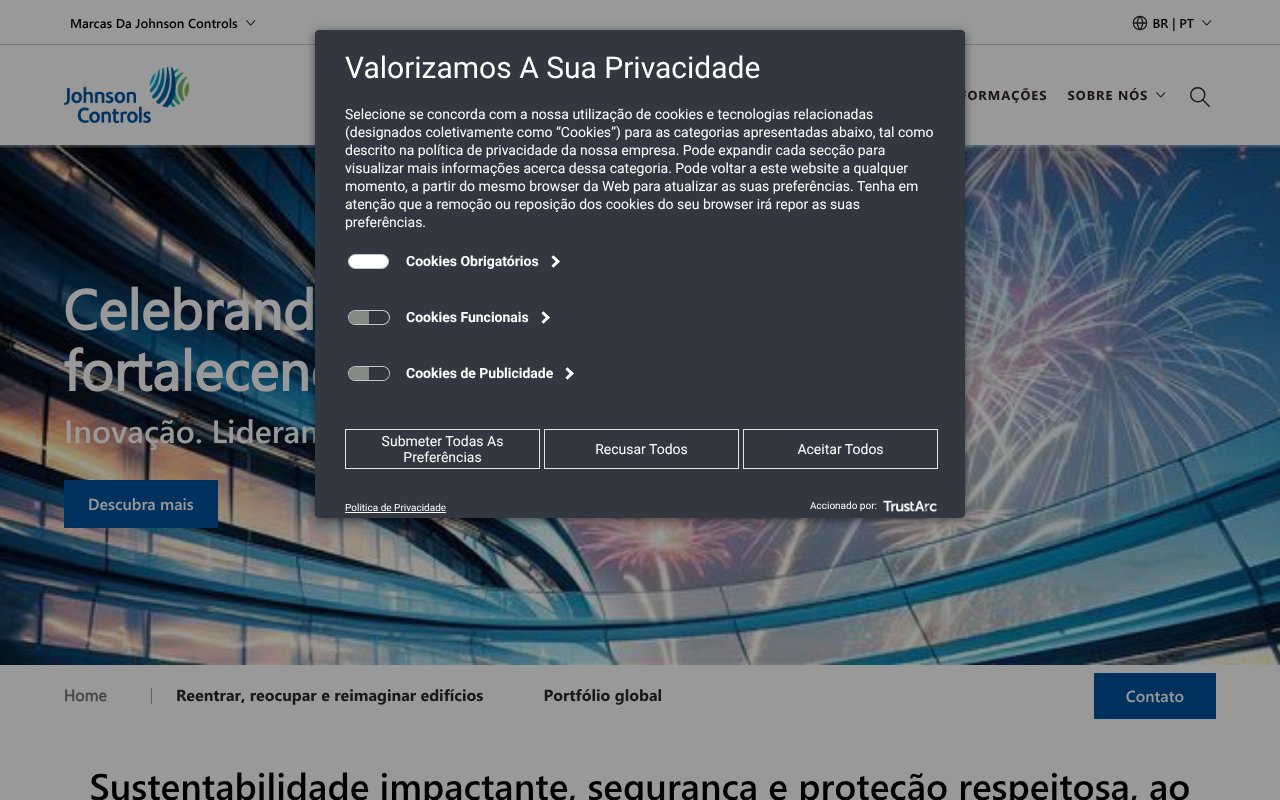 Screenshot of johnsoncontrols.com.br