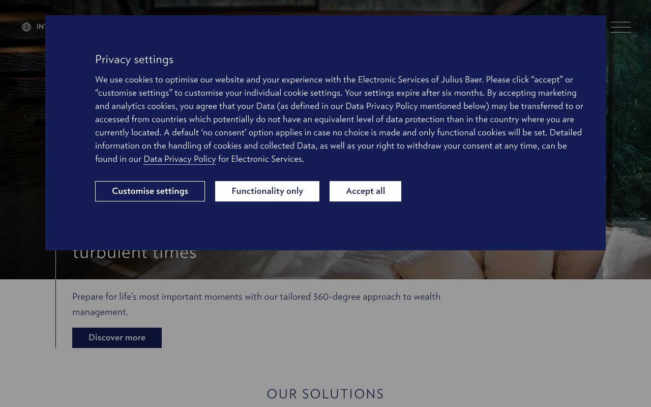 Screenshot of juliusbaer.com