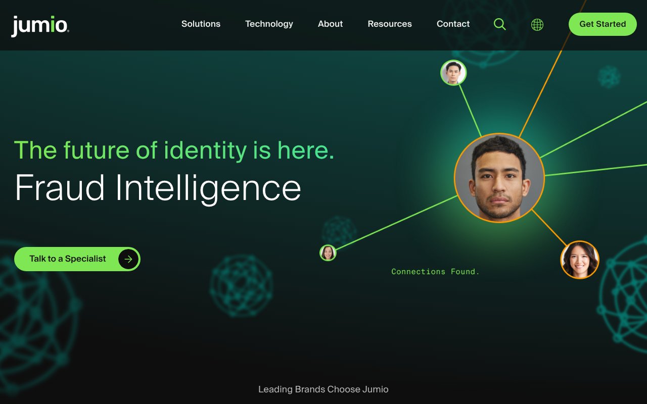 Screenshot of jumio.com