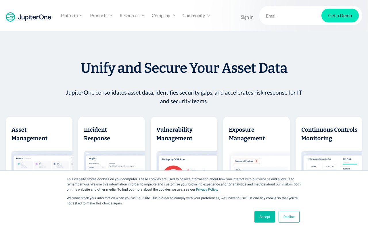 Screenshot of jupiterone.com