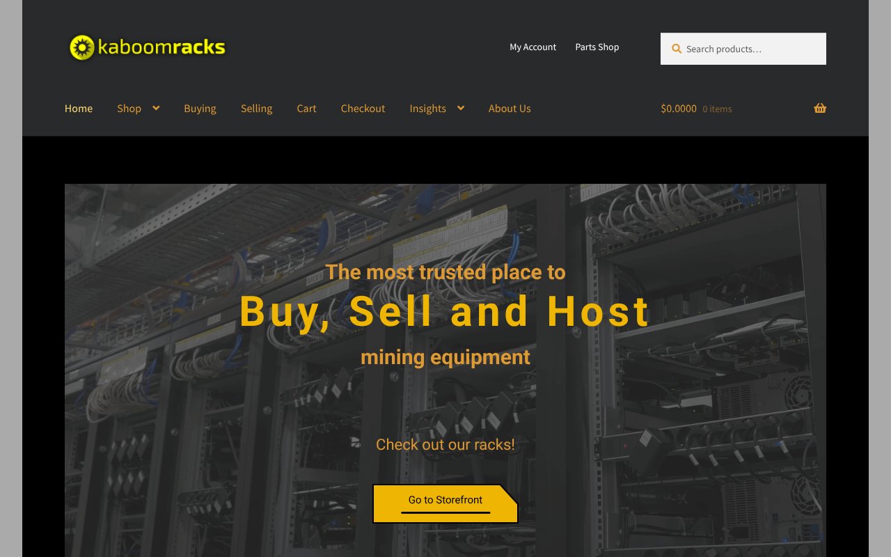 Screenshot of kaboomracks.com
