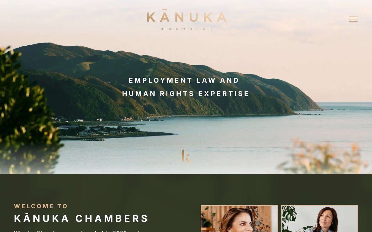 Screenshot of kanukachambers.nz