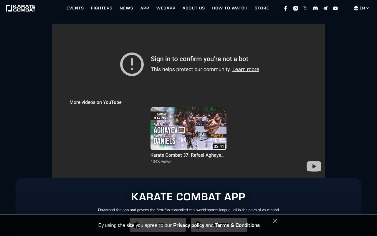 Screenshot of karate.com
