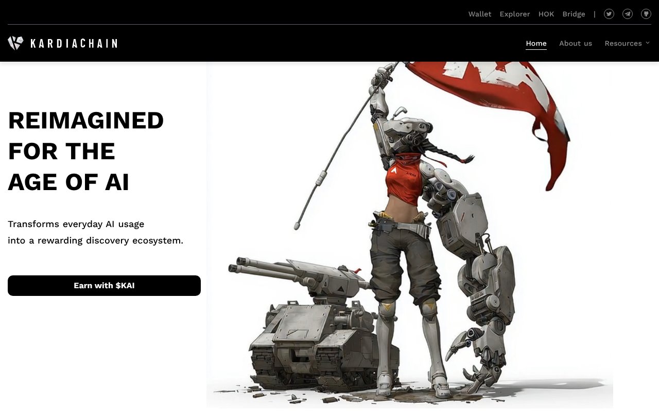 Screenshot of kardiachain.io