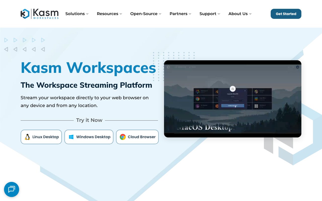 Screenshot of kasmweb.com