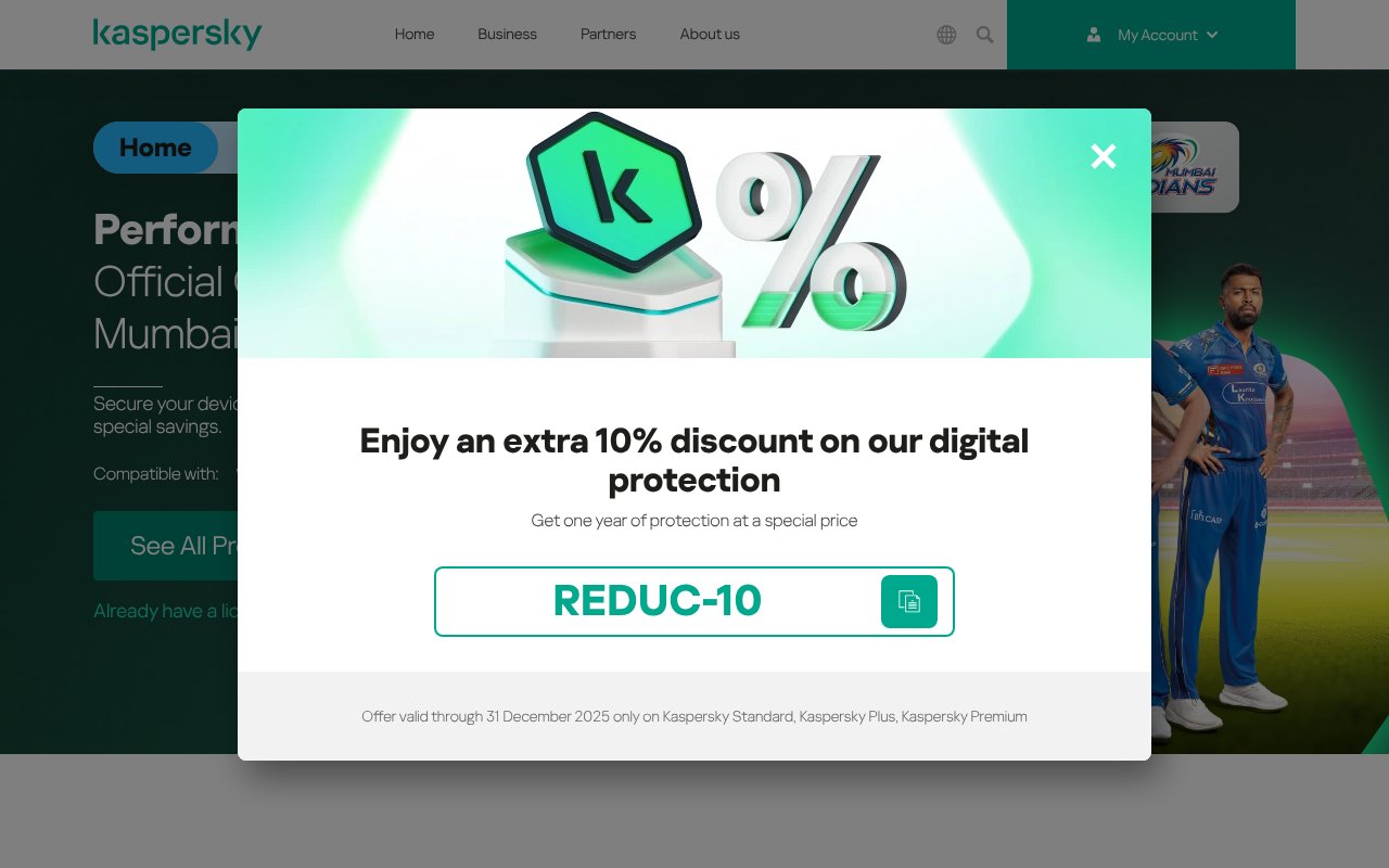 Screenshot of kaspersky.co.in