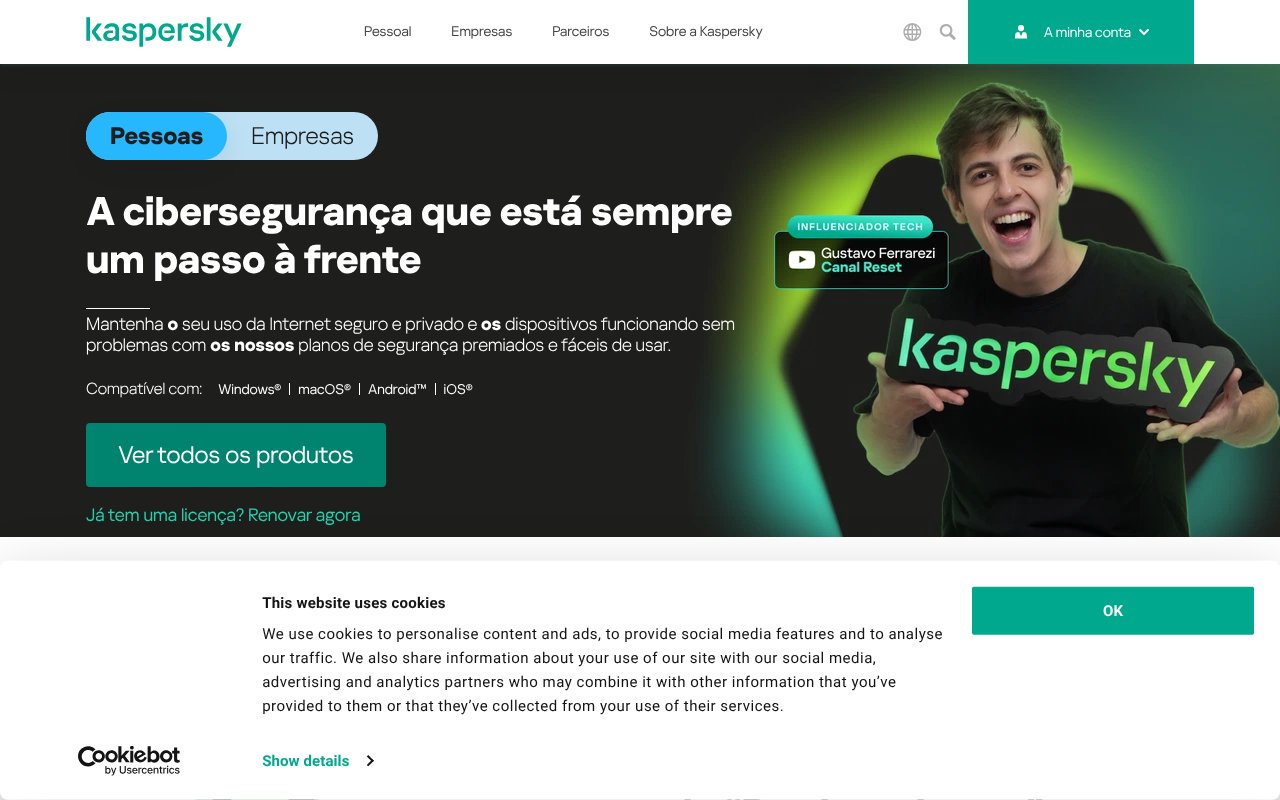 Screenshot of kaspersky.com.br
