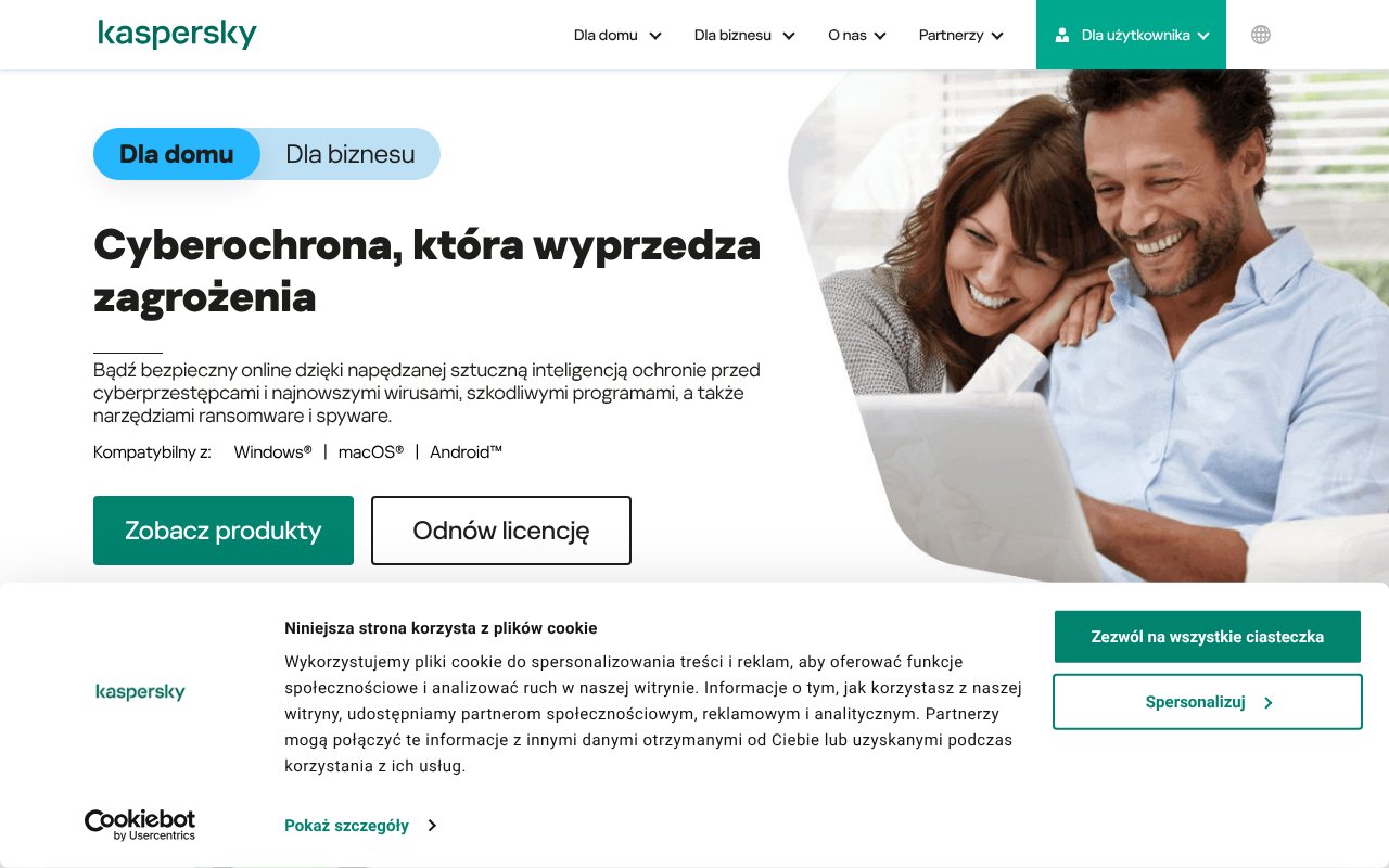 Screenshot of kaspersky.com.pl