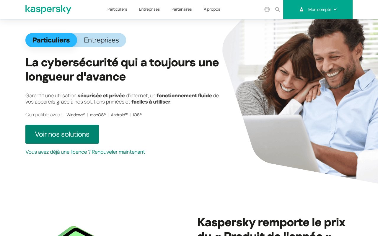 Screenshot of kaspersky.ma
