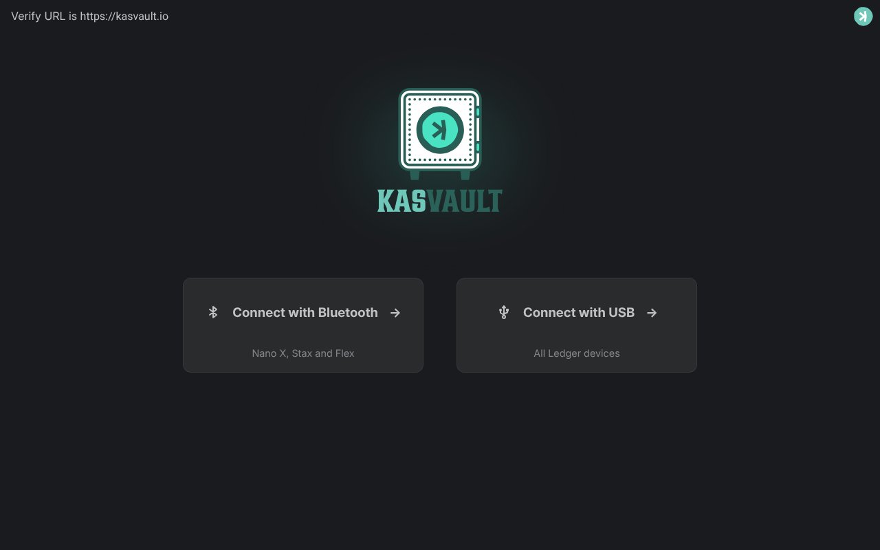 Screenshot of kasvault.io