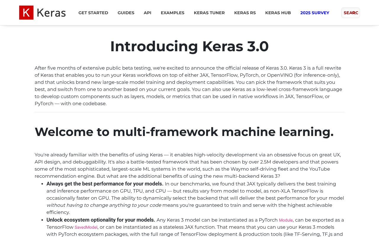 Screenshot of keras.io