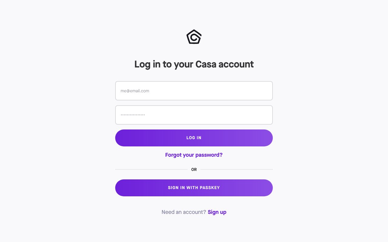 Screenshot of keys.casa