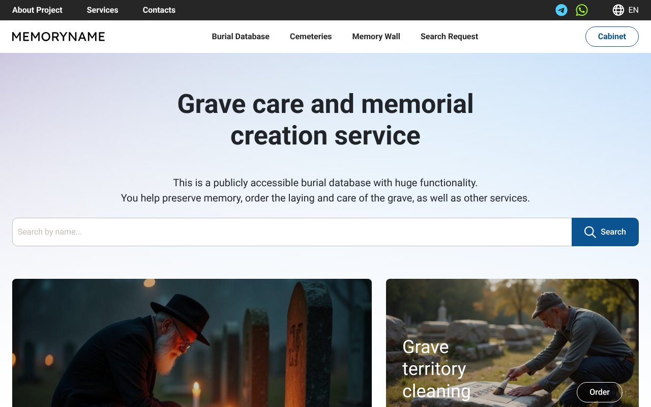 Screenshot of kladbishe.com