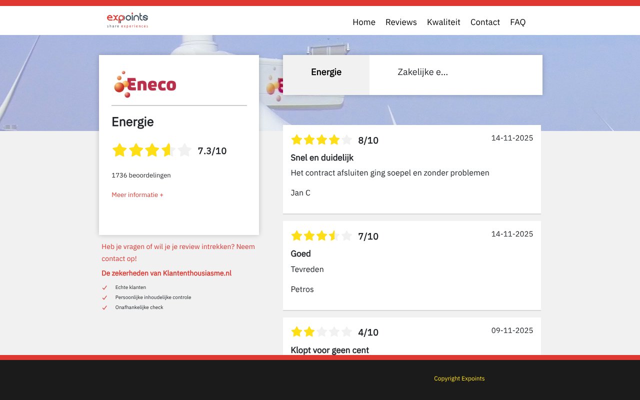 Screenshot of klantenthousiasme.nl