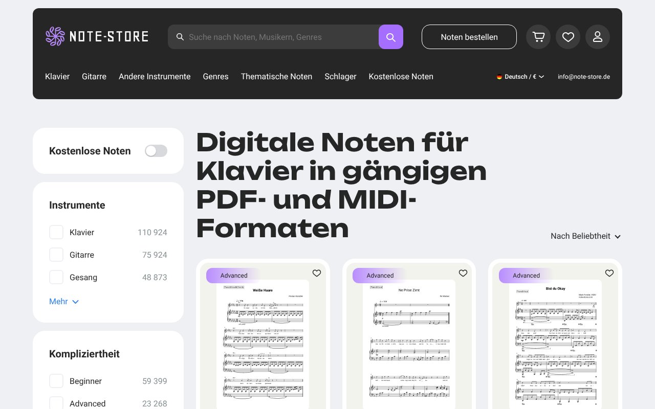 Screenshot of klavier-noten-3.ru