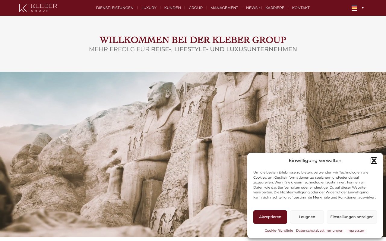 Screenshot of klebergroup.com