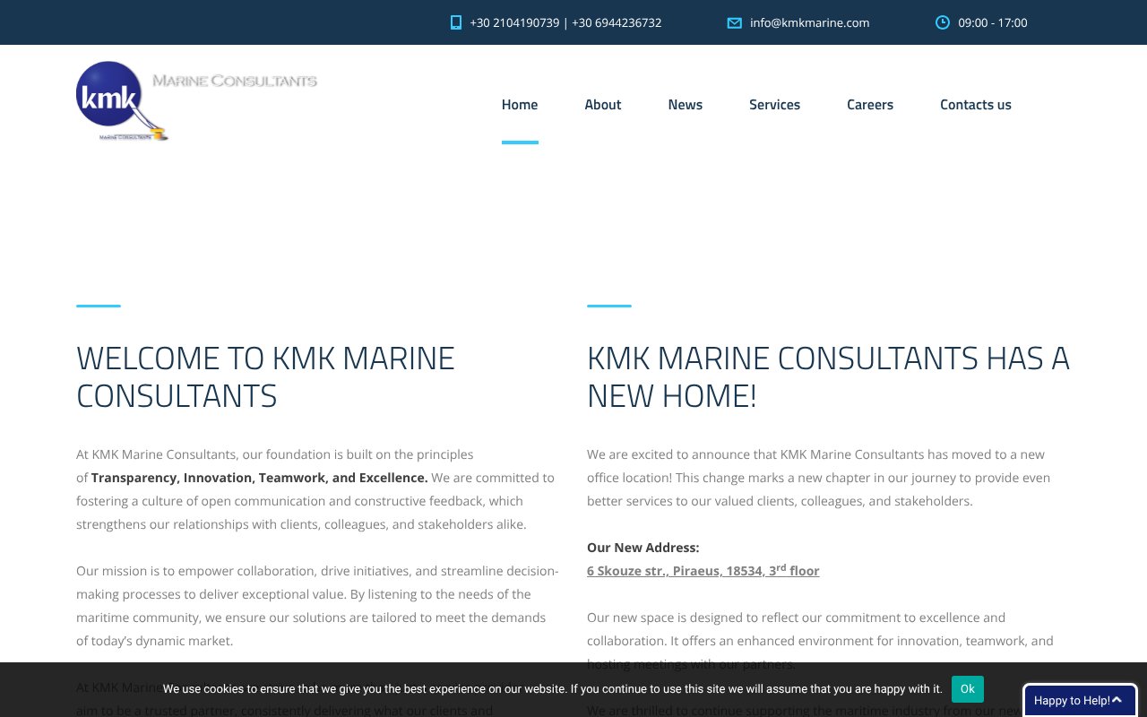 Screenshot of kmkmarine.com