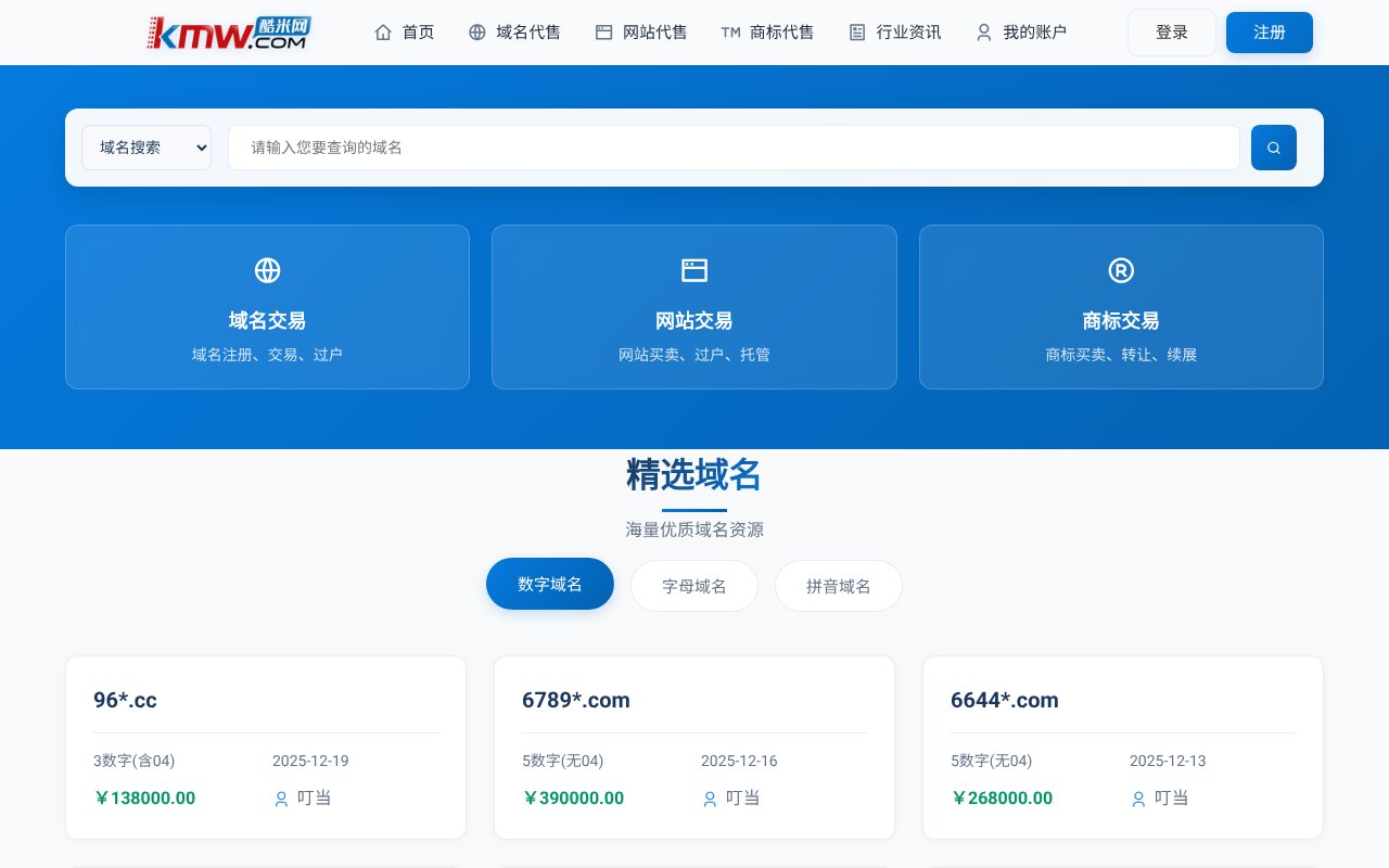 Screenshot of kmw.com