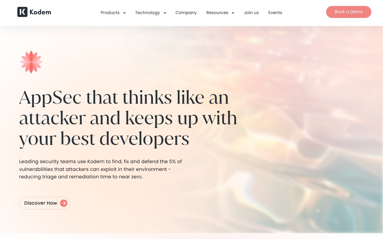 Screenshot of kodemsecurity.com