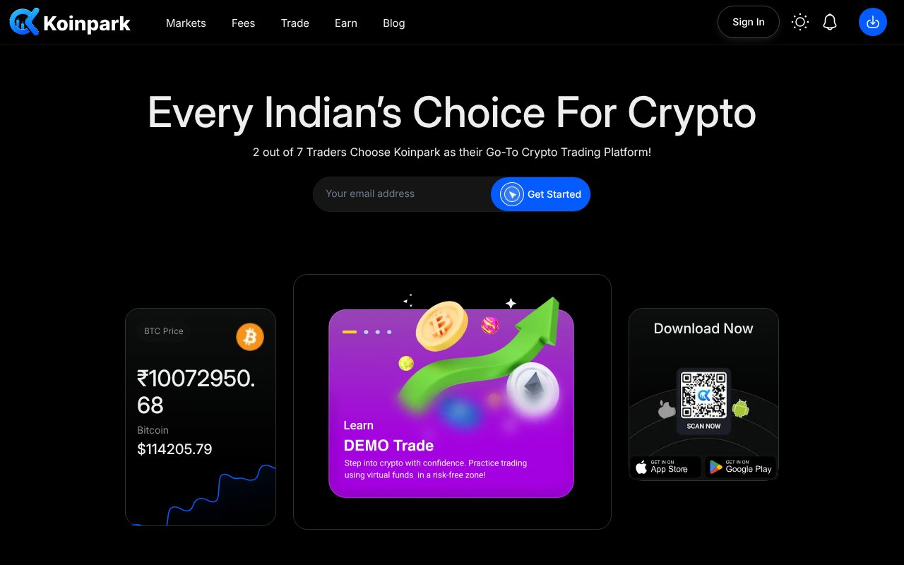 Screenshot of koinpark.com