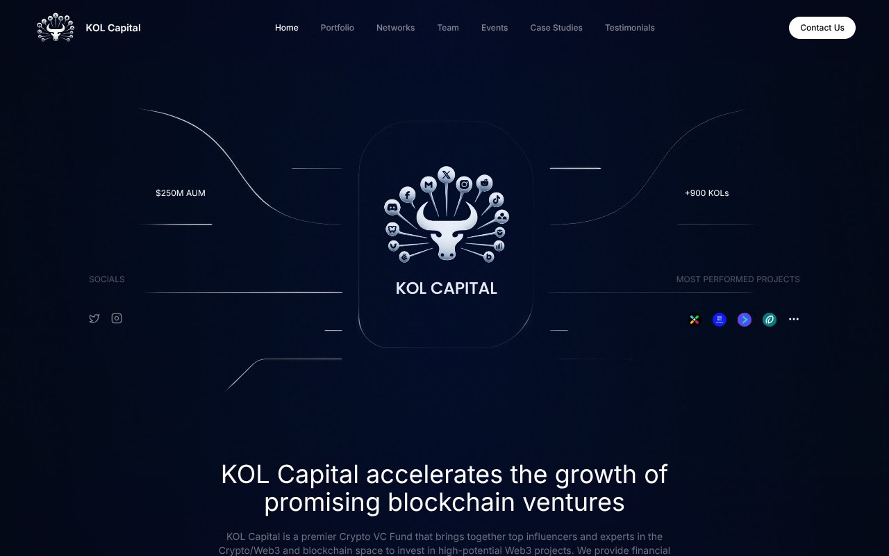 Screenshot of kolcapital.io