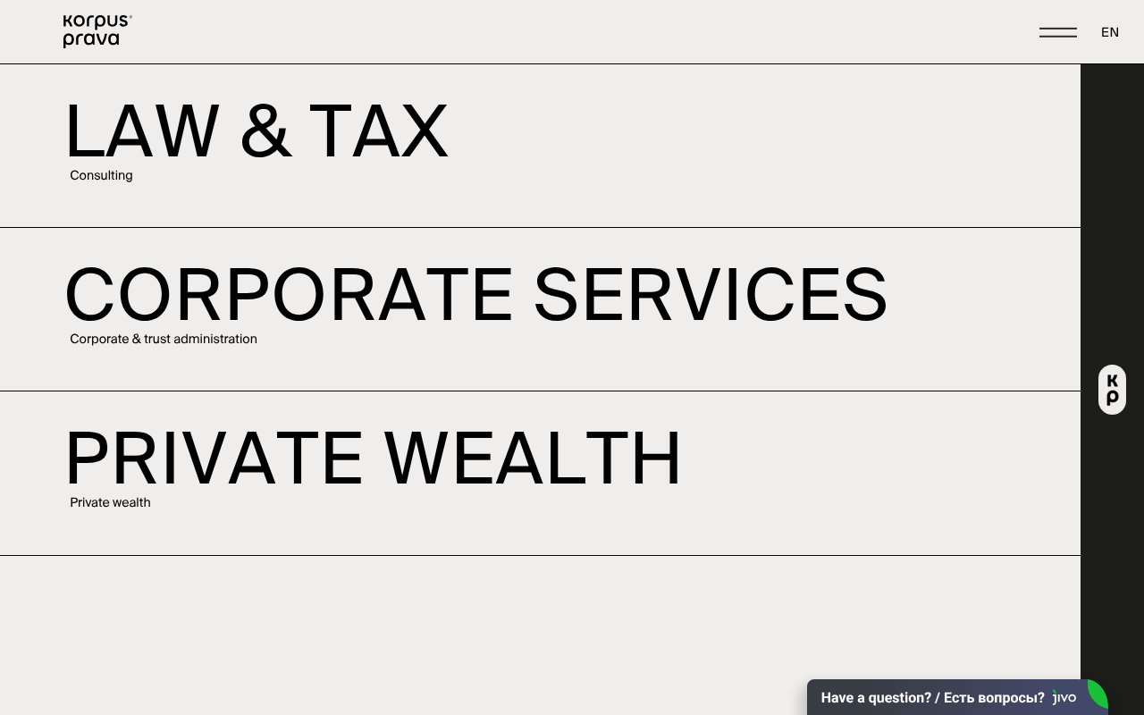 Screenshot of korpusprava.com