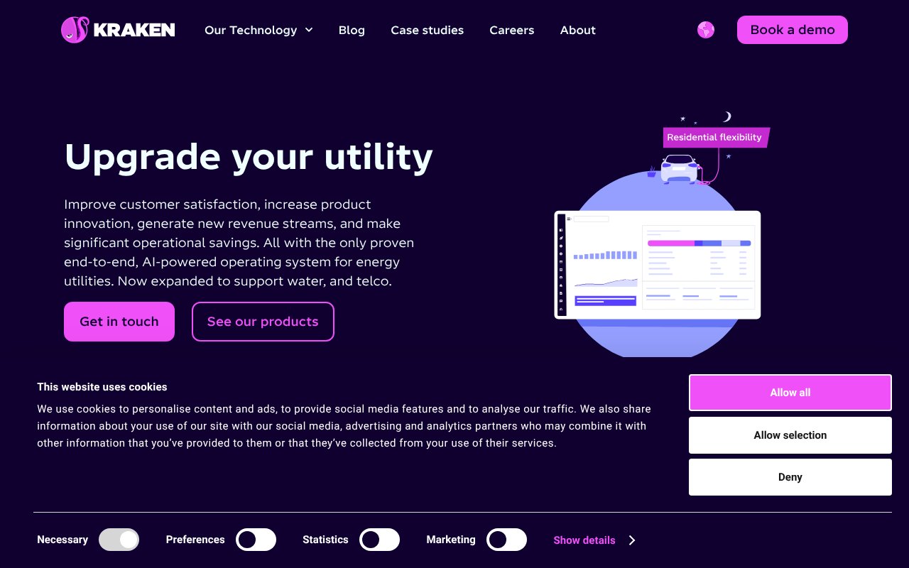 Screenshot of kraken.tech