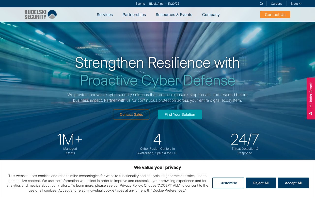 Screenshot of kudelskisecurity.com