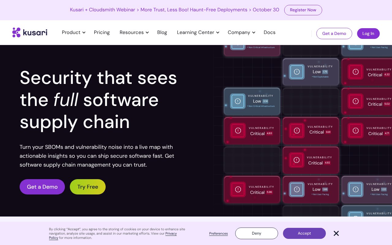 Screenshot of kusari.dev