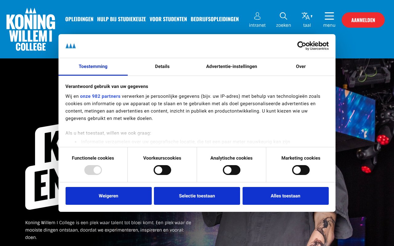 Screenshot of kw1c.nl