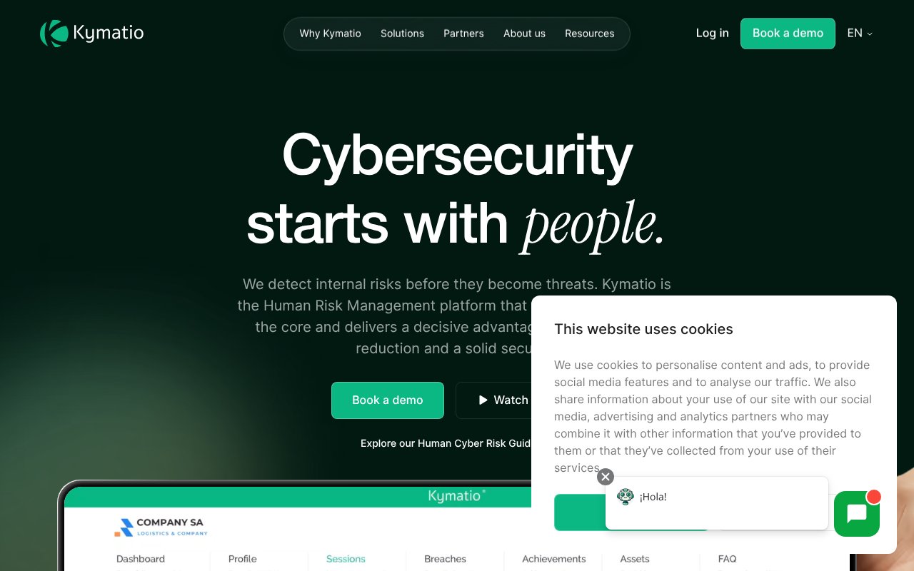 Screenshot of kymatio.com