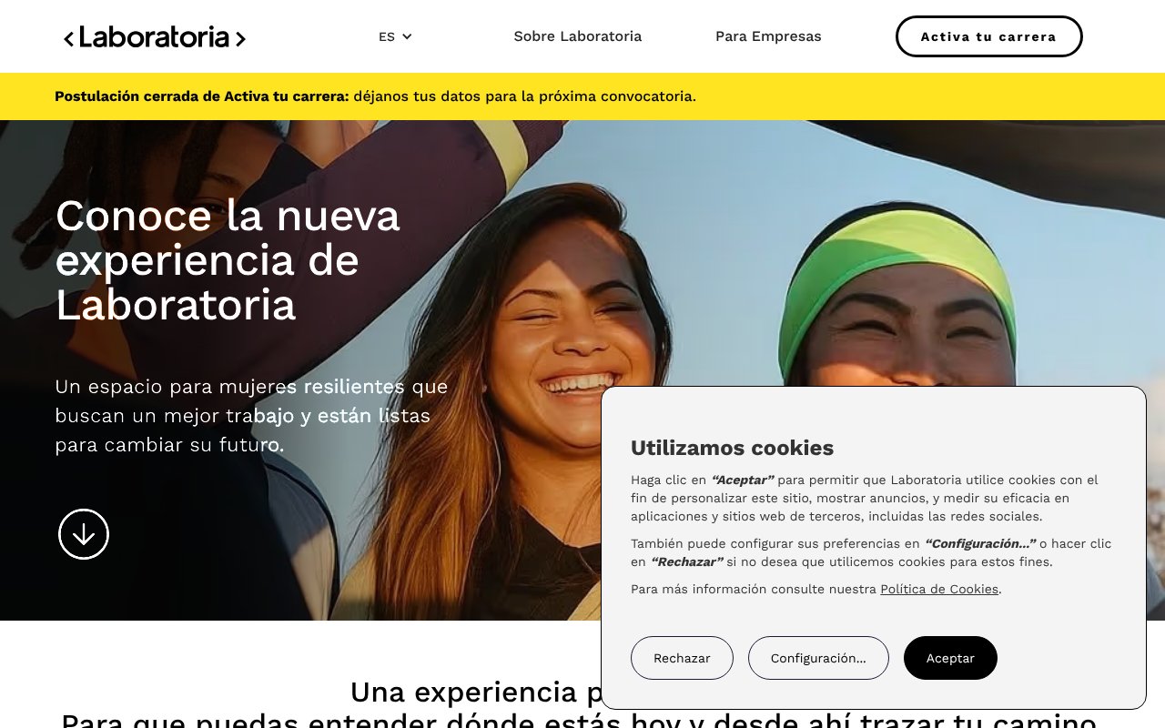 Screenshot of laboratoria.la