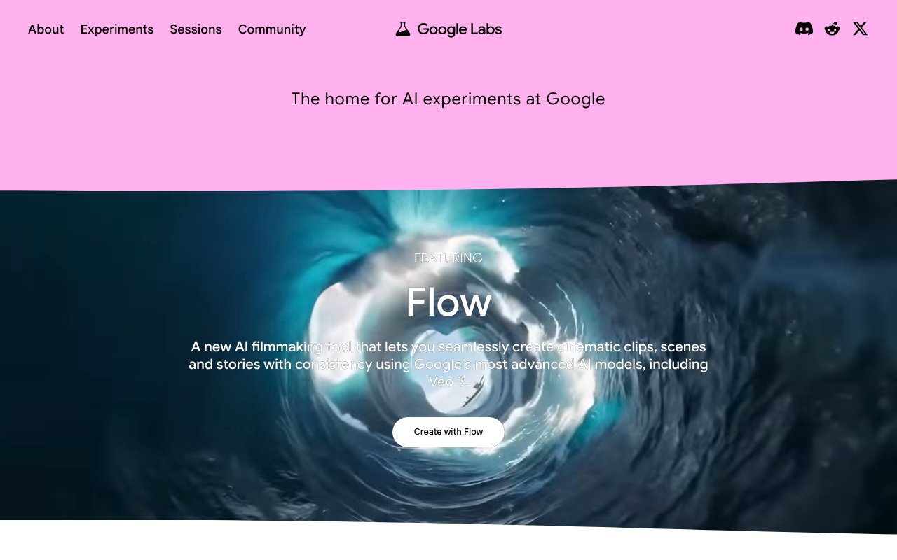 Screenshot of labs.google