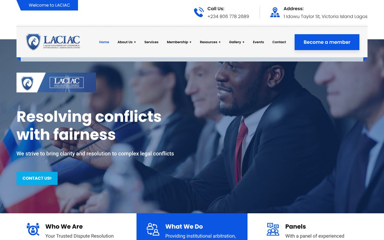 Screenshot of laciac.org