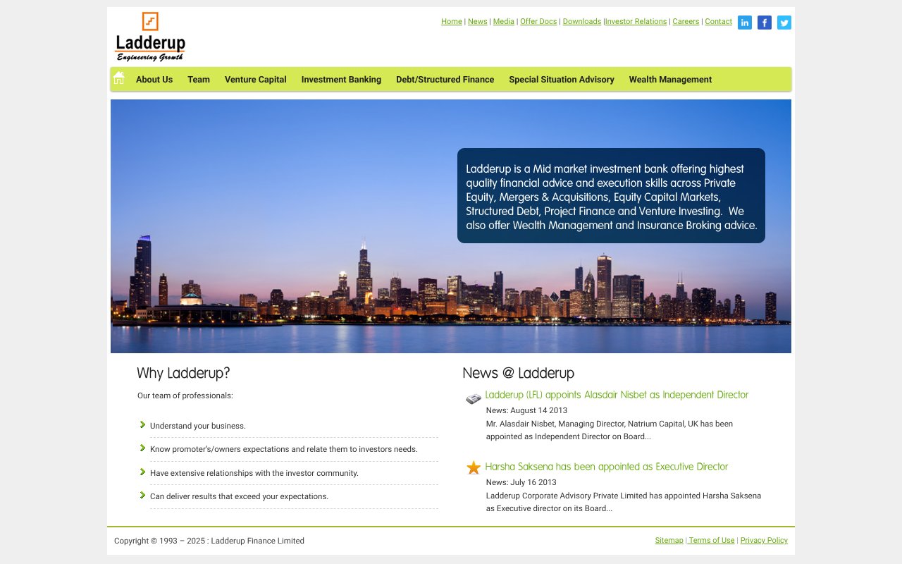 Screenshot of ladderup.com