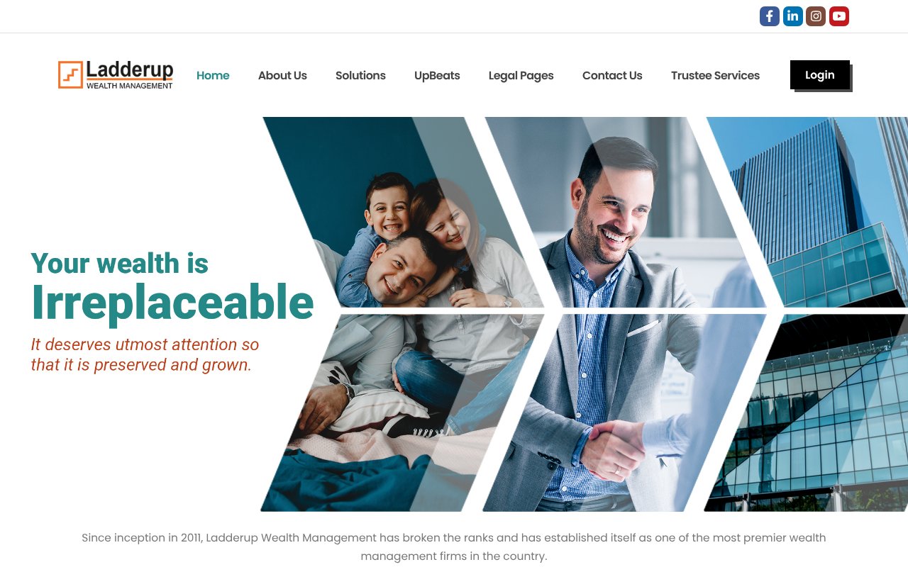 Screenshot of ladderupwealth.com