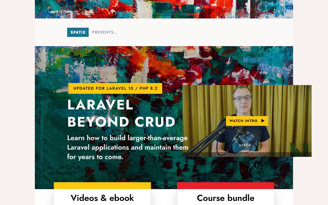 Screenshot of laravel-beyond-crud.com