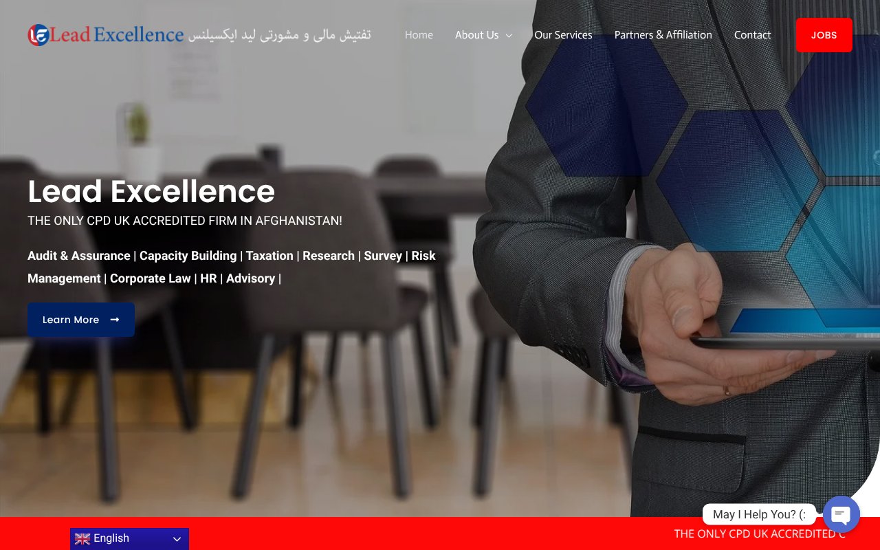 Screenshot of leadexcellence.af