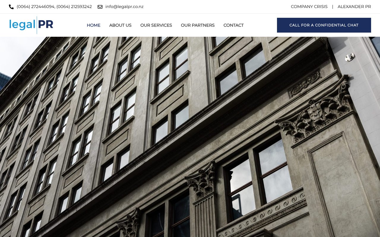 Screenshot of legalpr.co.nz