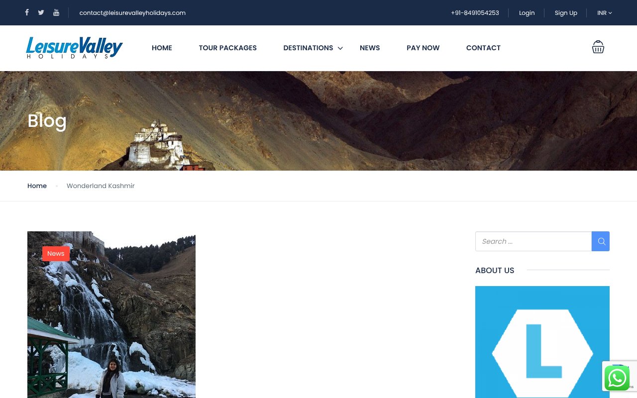 Screenshot of leisurevalleyholidays.com