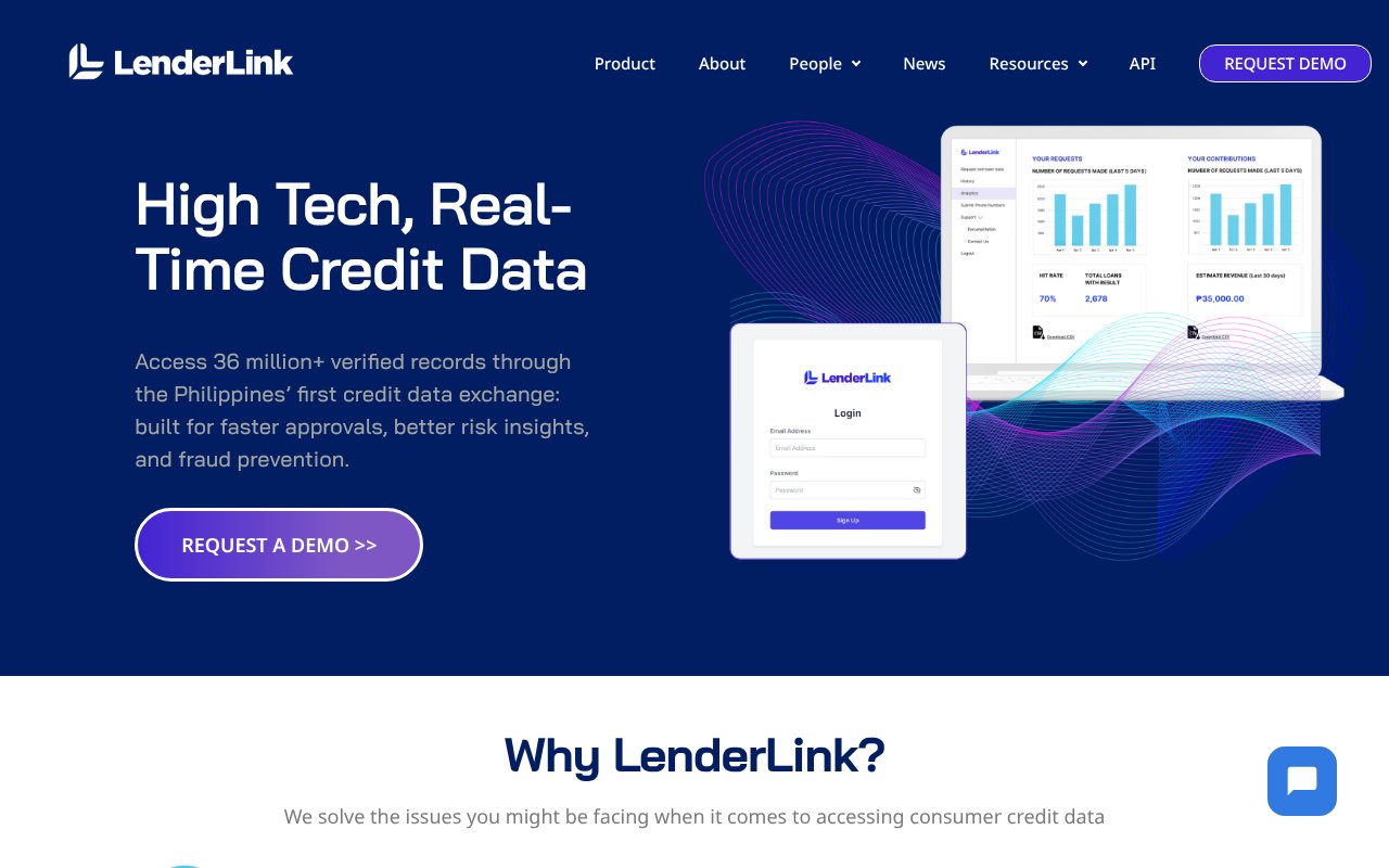 Screenshot of lenderlink.ph