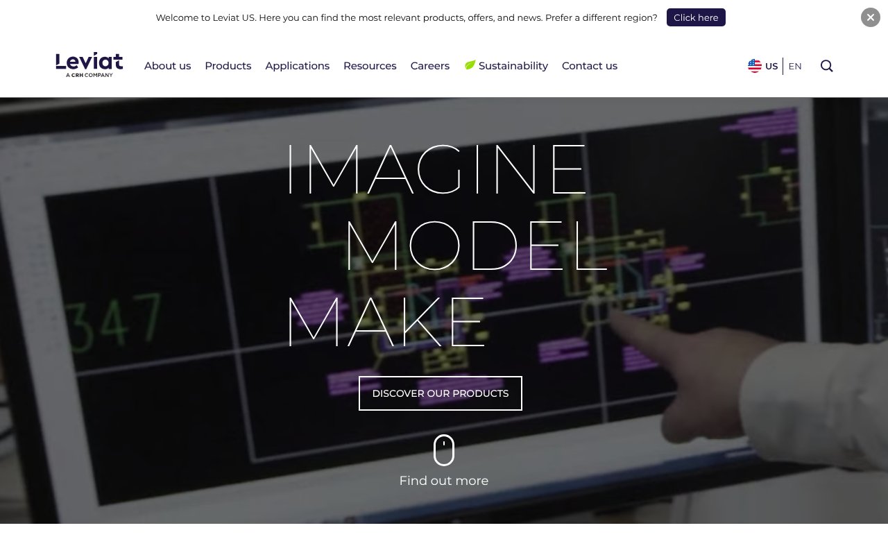 Screenshot of leviat.com