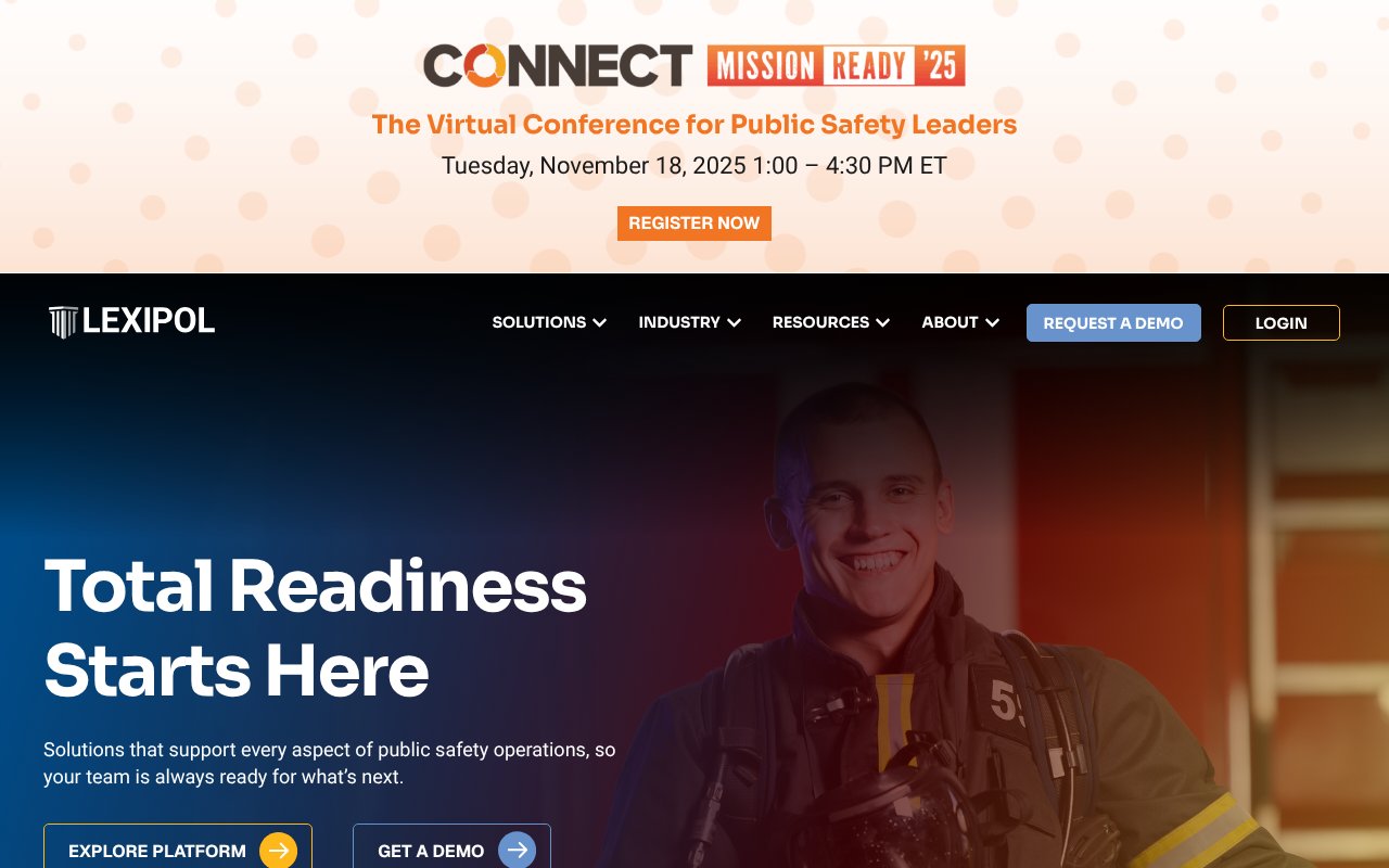 Screenshot of lexipol.com