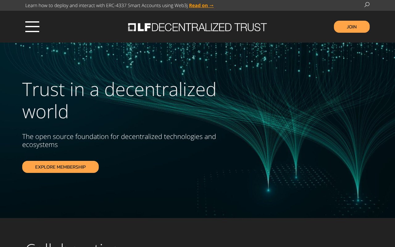 Screenshot of lfdecentralizedtrust.org